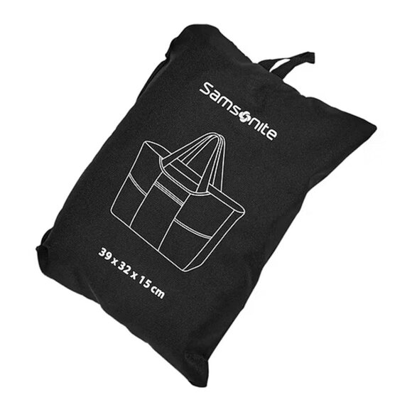 Samsonite Packable Foldaway Tote 8.5" x2" - Black - Picture 3 of 4